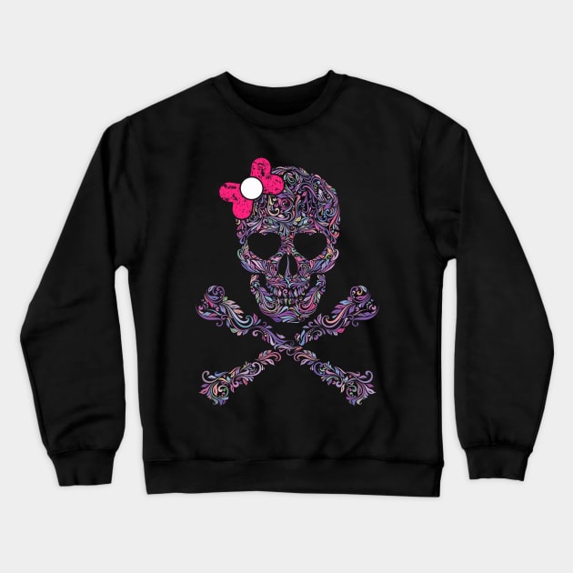 CUTE SKULL PINK BOW Crewneck Sweatshirt by Xonmau